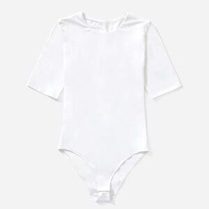 NWT Everlane The Short-Sleeve Crew Neck Bodysuit, L